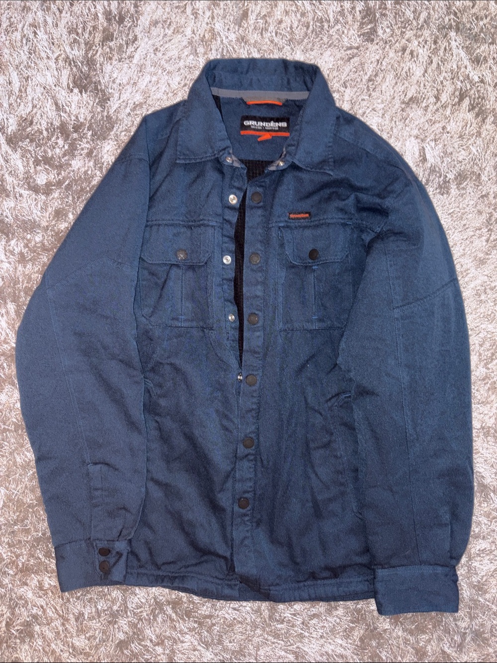 GRUNDENS Men's Navy Denim Jacket